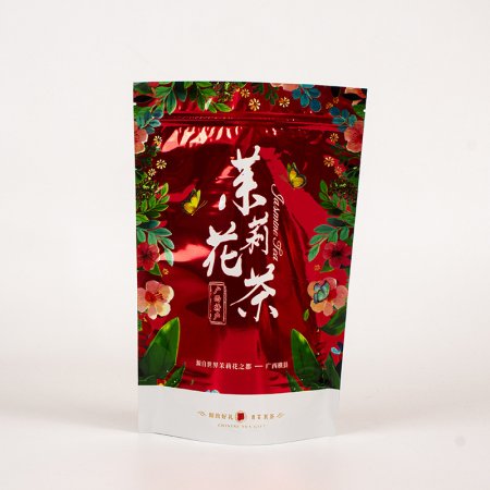 鋁箔印刷復(fù)合袋 茉莉花茶自立自封袋